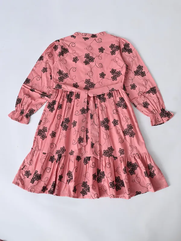 Bella_Moda_Cotton_Woven_Floral_Printed_Mandarin_Collar_Full_Sleeve_Fit_And_Flare_Dress