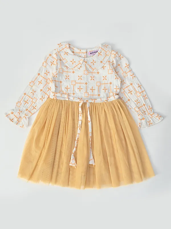 Bella_Moda_Net_Woven_Full_Sleeves_Embroidered_Party_Dress_Orange
