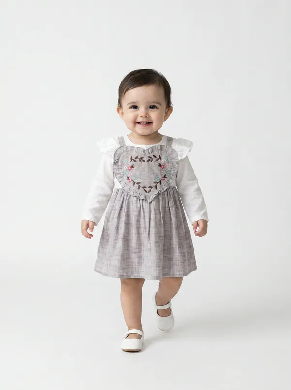 Girls_Floral_Embroidered_Cotton_Woven_Dress_With_Full_Sleeves_Brown
