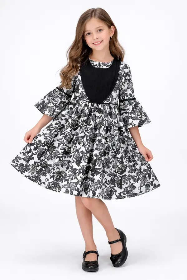Bella_Moda_Cotton_Full_Sleeves_All_Over_Lace_Applique_Printed_Dress_Black