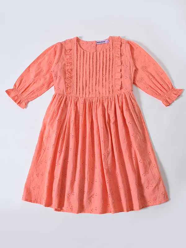 Bella_Moda_Cotton_Woven_Three_Fourth_Puffed_Sleeves_Floral_Designed_Dress