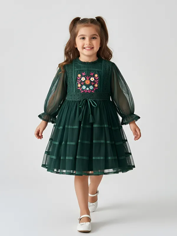 Bella_Moda_Girls_Net_Premium_Party_Frock_With_Embroidery,_Full_Sleeves_And_Tassel_Belt