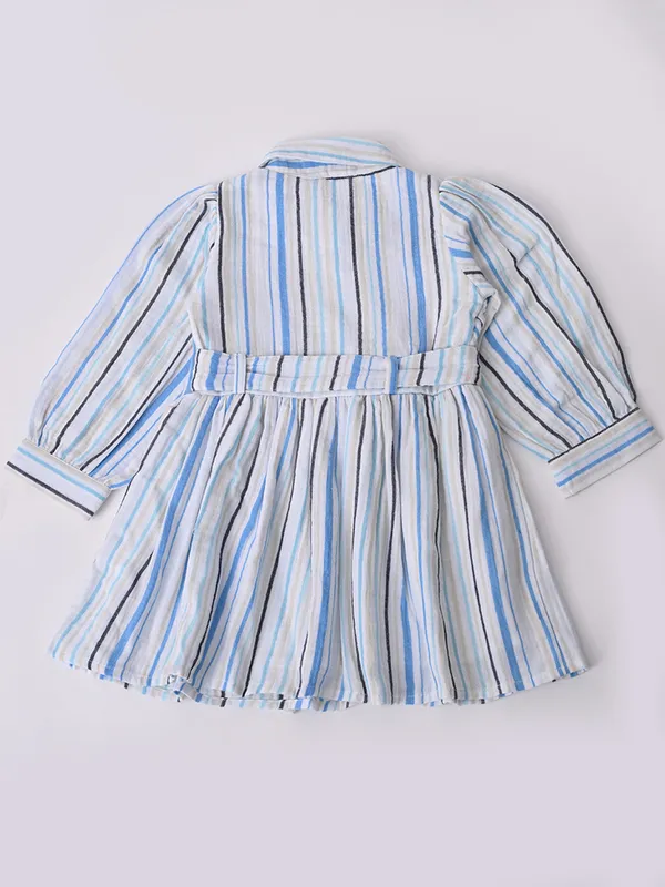 Bella_Moda_Baby_Girls_Striped_Dress_With_Shirt_Collar,_Pintuck_Detail_And_Waist_Tie