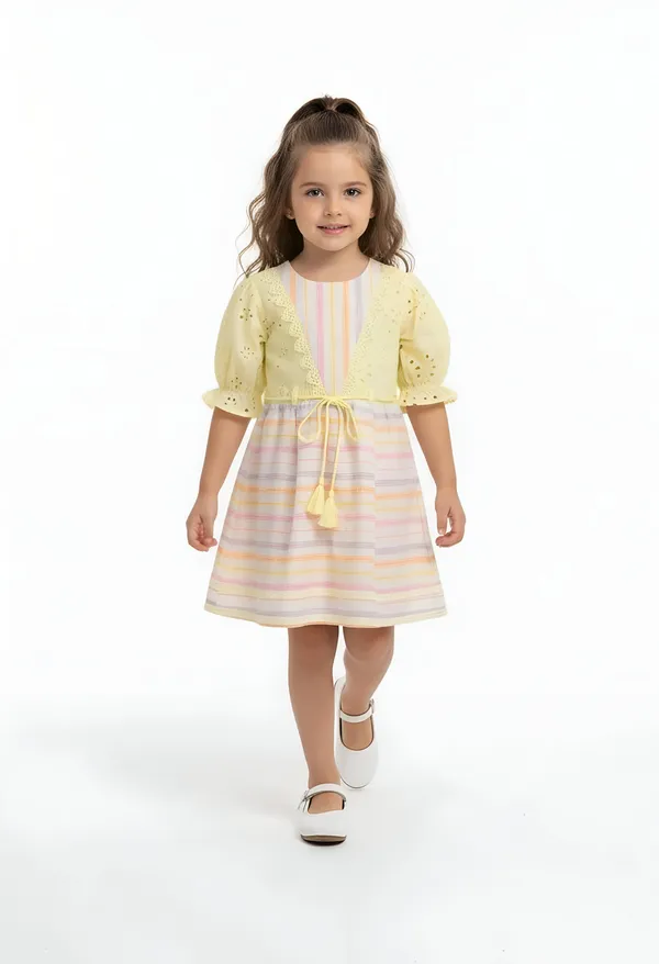 Bella_Moda_Cotton_Woven_Girls_Striped_Dress_With_Embroidered_Overlay_And_Waist_Tie