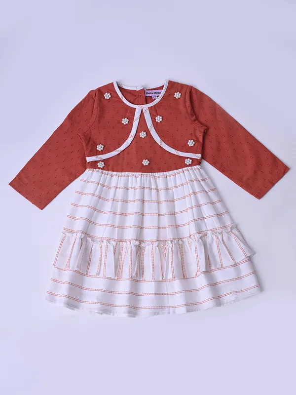 Bella_Moda_Baby_Girls_Dress_With_Embellished_Yoke_And_Striped_Frill_Hem