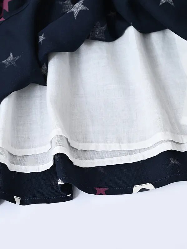 Baby_Girls_Printed_Cotton_Woven_Fit_And_Flare_Dress_With_Puff_Sleeves_And_Bow_Appilque_White