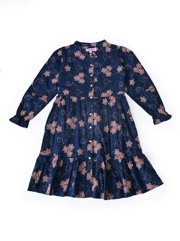 Bella_Moda_Cotton_Woven_Floral_Printed_Mandarin_Collar_Full_Sleeve_Fit_And_Flare_Dress