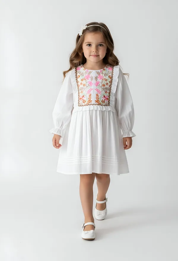 Bella_Moda_Cotton_Woven_Girls_Floral_Embroidered_Yoke_Dress_With_Ruffle_Detail