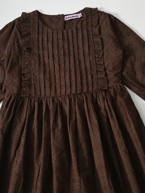 Bella_Moda_Cotton_Woven_Three_Fourth_Puffed_Sleeves_Floral_Designed_Dress