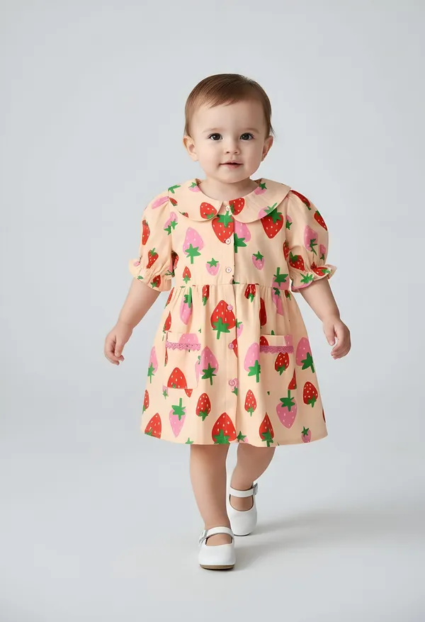 Bella_Moda_Cotton_Woven_Half_Sleeves_Front_Open_Midi_Style_Dress_Peach