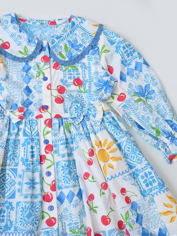 Baby_Girls_Floral_Printed_Cottonwoven_Dress_With_Peter_Pan_Collar_Blue