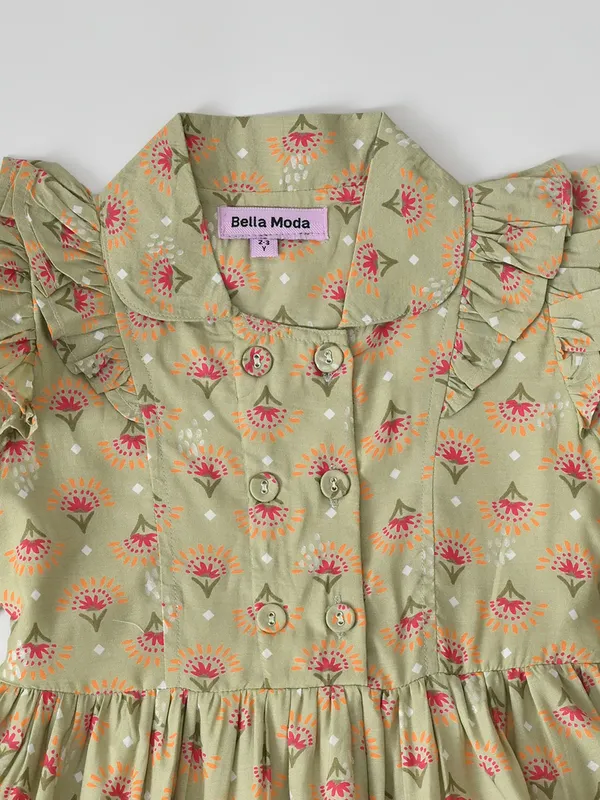 Bella_Moda_Cotton_Ballon_Sleeves_Ruffled_Dress_Beige
