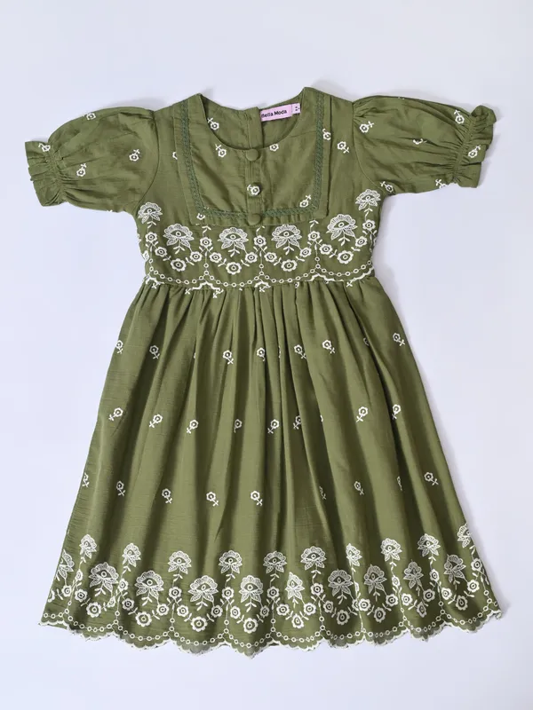 Bella_Moda_Cotton_Woven_Half_Puffed_Sleeves_Floral_Embroidered_Dress