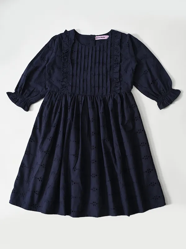 Bella_Moda_Cotton_Woven_Three_Fourth_Puffed_Sleeves_Floral_Designed_Dress