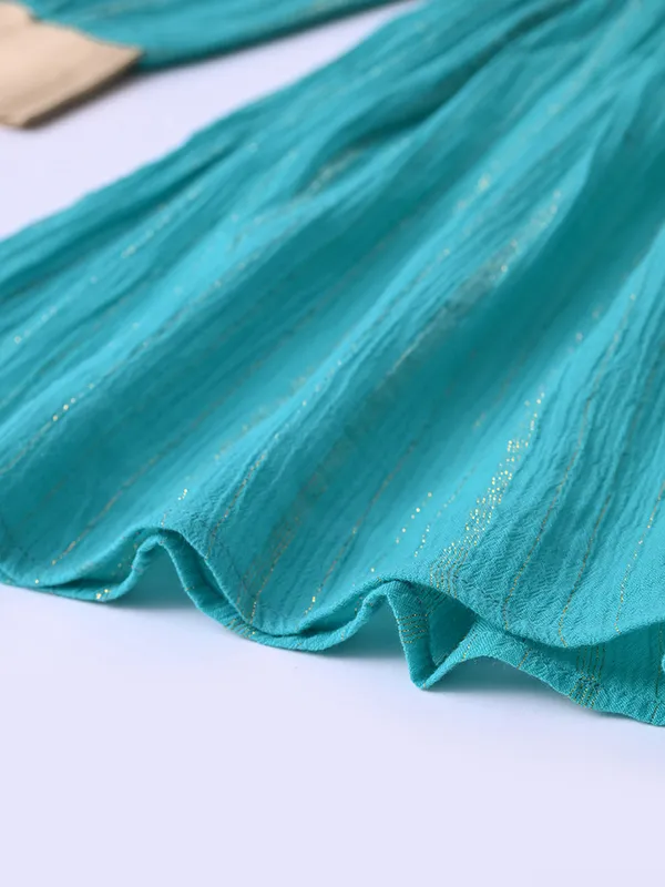 Bella_Moda_Girls_Fancy_Full_Sleeve_Dress_With_Contrast_Cuff_And_Belt