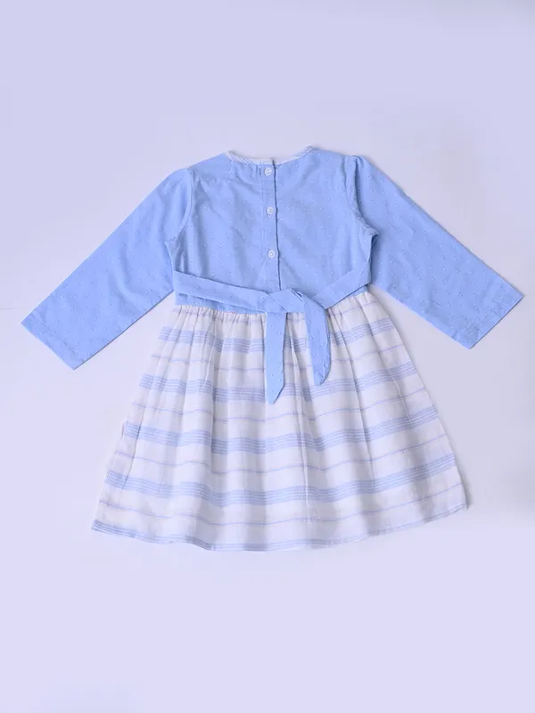 Bella_Moda_Baby_Girls_Dress_With_Embellished_Yoke_And_Striped_Frill_Hem