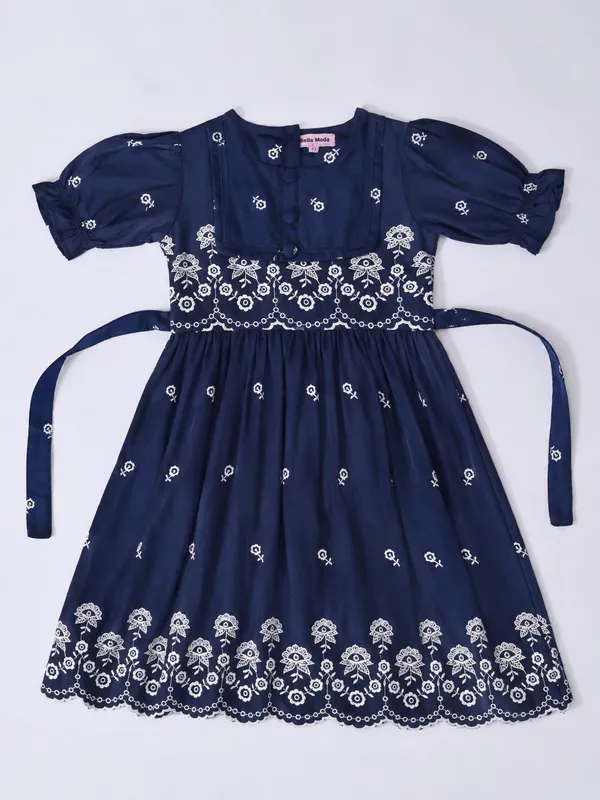 Bella_Moda_Cotton_Woven_Half_Puffed_Sleeves_Floral_Embroidered_Dress