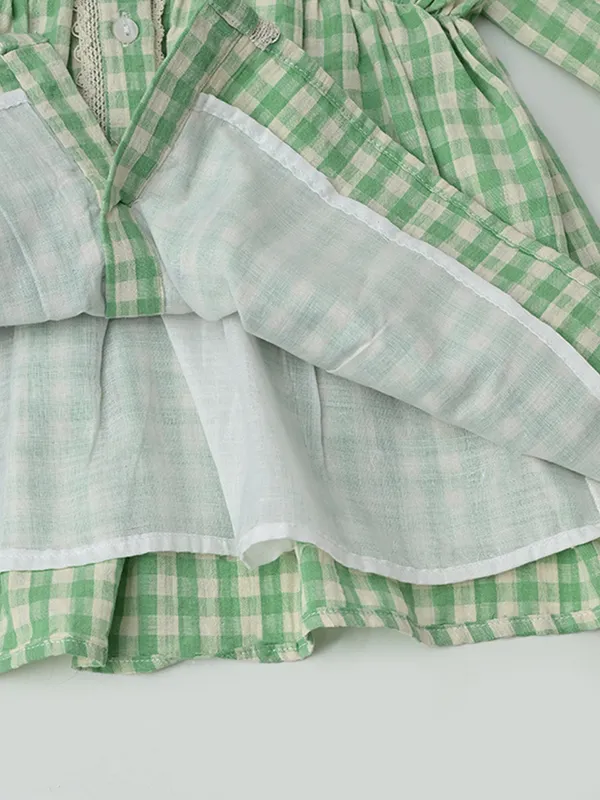Baby_Girls_Checked_Cotton_Dress_With_Embroidered_Pockets_Green