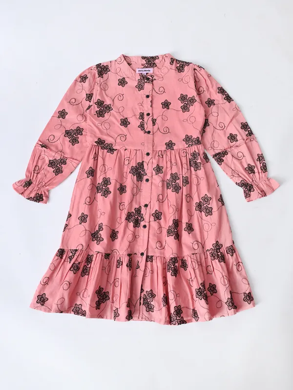 Bella_Moda_Cotton_Woven_Floral_Printed_Mandarin_Collar_Full_Sleeve_Fit_And_Flare_Dress
