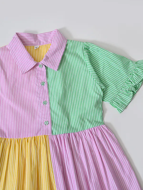 Bella_Moda_Cotton_Woven_Girls_Color_Block_Striped_Shirt_Dress_With_Sling_Bag