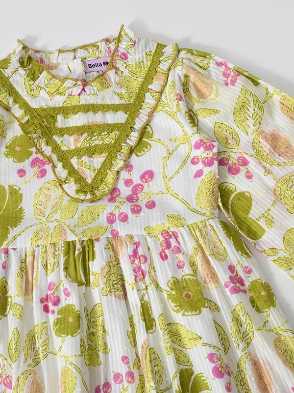 Bella_Moda_Cotton_Woven_Girls_Mustard_Floral_Print_Layered_Dress_With_Flare_Hem