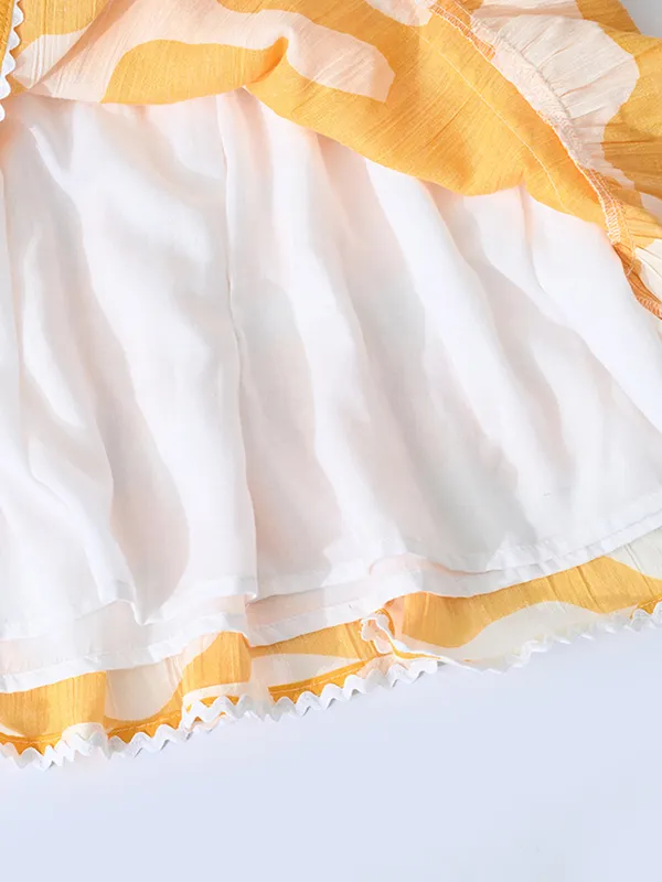 Girls_Cotton_Woven_Dress_With_Aari_Work_Embroidered_Yoke_And_Puff_Sleeves_Yellow