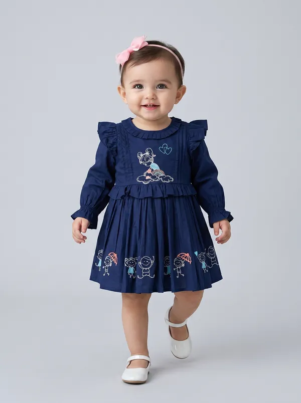Baby_Girls_Embroidered_Cotton_Dress_With_Full_Sleeves_And_Floral_Print_Blue