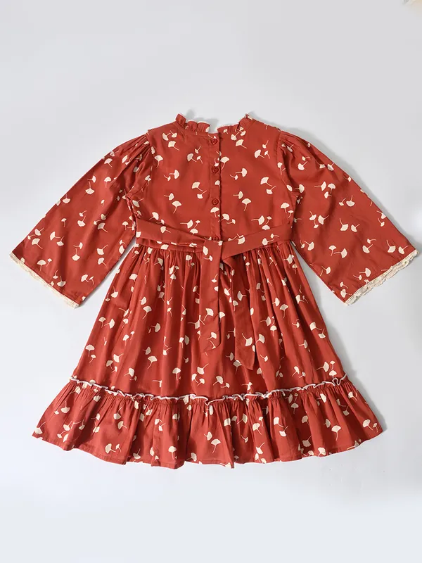 Bella_Moda_Cotton_Woven_Girls_Printed_Dress_With_Lace_Yoke_And_3/4_Sleeves
