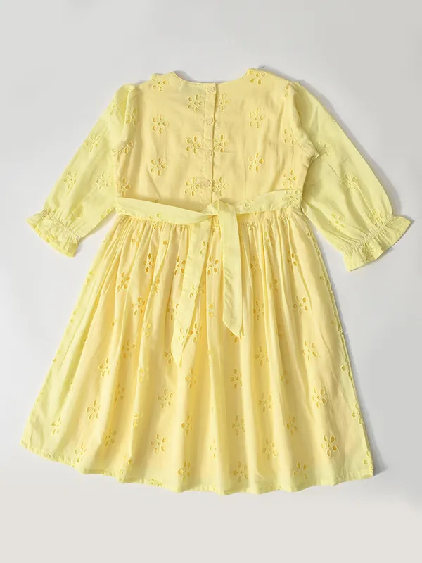 Bella_Moda_Cotton_Woven_Three_Fourth_Puffed_Sleeves_Floral_Designed_Dress