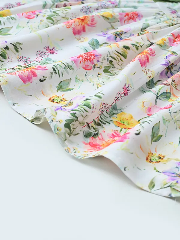 Baby_Girls_Floral_Printed_Cotton_Woven_Dress_With_Bell_Sleeves_Green