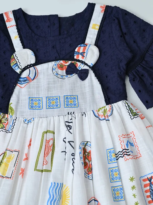 Baby_Girls_Floral_Printed_Cotton_Woven_Dress_With_Bell_Sleeves_Navy_Blue
