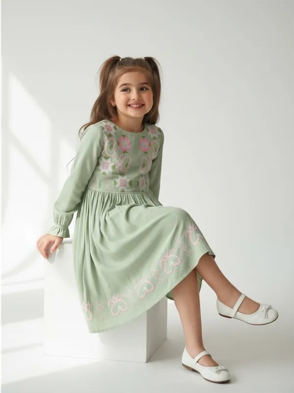 Bella_Moda_Girls_Woven_Embroidered_Long_Sleeve_Fit_And_Flare_Dress
