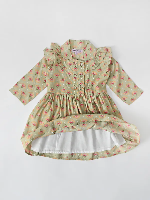 Bella_Moda_Cotton_Ballon_Sleeves_Ruffled_Dress_Beige