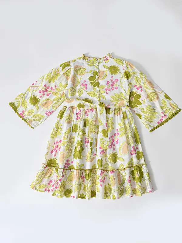 Bella_Moda_Cotton_Woven_Girls_Mustard_Floral_Print_Layered_Dress_With_Flare_Hem