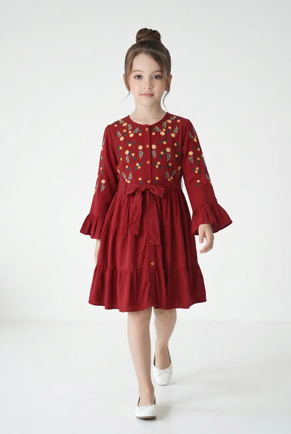 Bella_Moda_Cotton_Woven_Full_Sleeve_Floral_Embroidered_Fit_And_Flare_Dress_Red