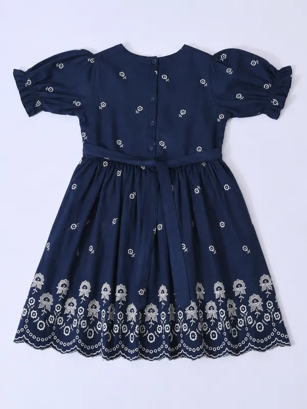 Bella_Moda_Cotton_Woven_Half_Puffed_Sleeves_Floral_Embroidered_Dress