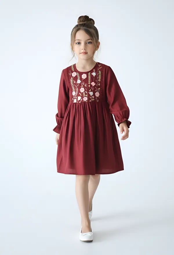 Bella_Moda_Cotton_Woven_Full_Puffed_Sleeves_Floral_Embroidered_Dress