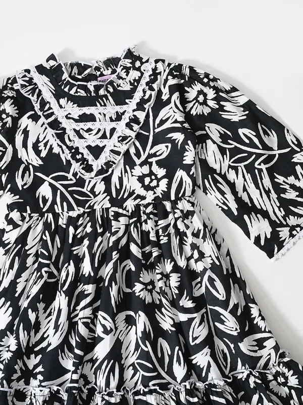 Bella_Moda_Cotton_Woven_Girls_Monochrome_Floral_Print_Flared_Dress