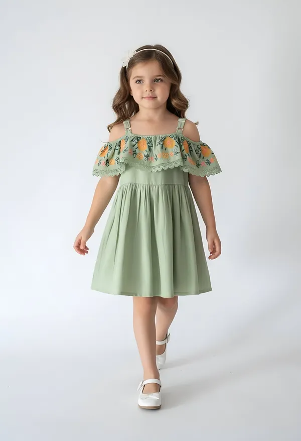 Bella_Moda_Cotton_Woven_Girls_Floral_Embroidered_Cold_Shoulder_Ruffle_Dress