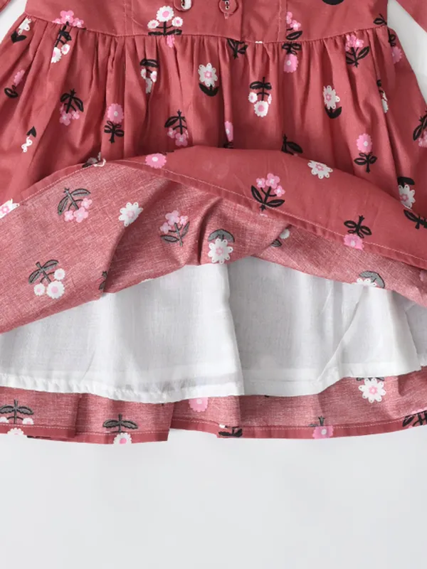 Bella_Moda_Cotton_Ballon_Sleeves_Ruffled_Dress_Brown
