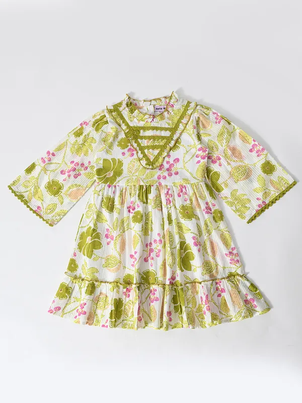 Bella_Moda_Cotton_Woven_Girls_Mustard_Floral_Print_Layered_Dress_With_Flare_Hem