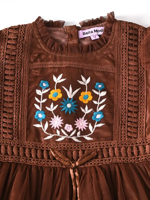 Bella_Moda_Girls_Net_Premium_Party_Frock_With_Embroidery,_Full_Sleeves_And_Tassel_Belt
