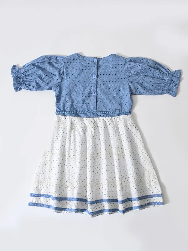 Bella_Moda_Cotton_Woven_Girls_Blue_And_White_Polka_Dot_Dress_With_Puff_Sleeves_And_Waist_Tie