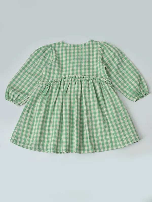 Baby_Girls_Checked_Cotton_Dress_With_Embroidered_Pockets_Green