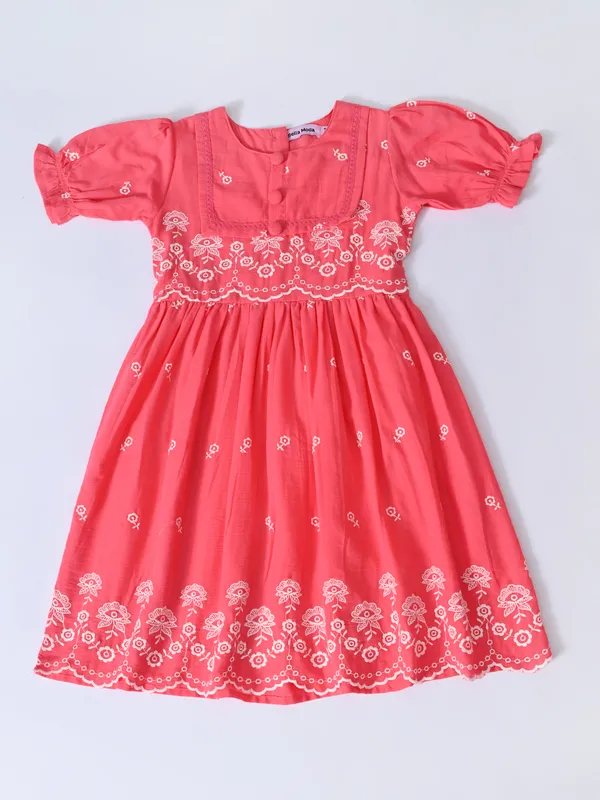 Bella_Moda_Cotton_Woven_Half_Puffed_Sleeves_Floral_Embroidered_Dress
