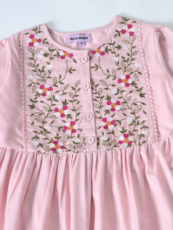 Bella_Moda_Cotton_Woven_Full_Puffed_Sleeves_Floral_Embroidered_Dress