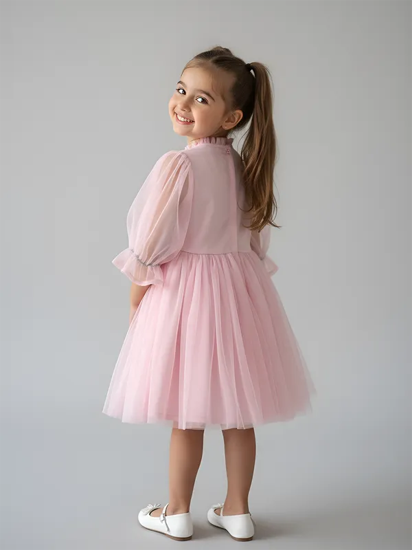 Bella_Moda_Girls_Net_Premium_Party_Frock_With_Embroidery,_Full_Sleeves_And_Tassel_Belt