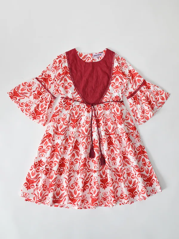 Bella_Moda_Cotton_Full_Sleeves_All_Over_Lace_Applique_Printed_Dress_Red