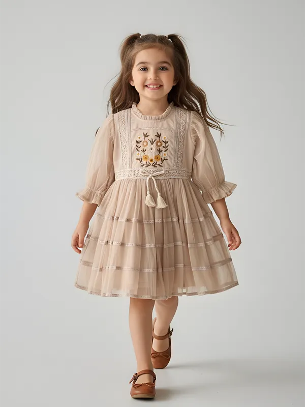 Bella_Moda_Girls_Net_Premium_Party_Frock_With_Embroidery,_Full_Sleeves_And_Tassel_Belt