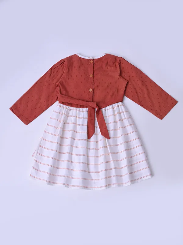 Bella_Moda_Baby_Girls_Dress_With_Embellished_Yoke_And_Striped_Frill_Hem